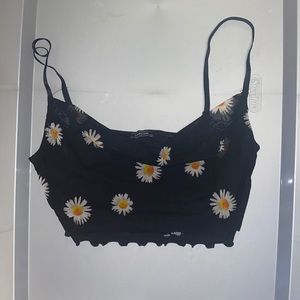 Lovely day black crop top